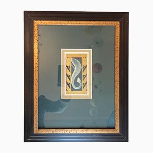 Art Deco Fish, Lithograph, Framed