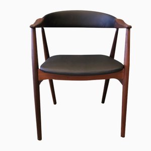 Teak and Black Leather 213 Armchair by Thomas Harlev for Farstrup Furniture