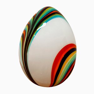 Lámpara de mesa en forma de huevo de cristal de Murano