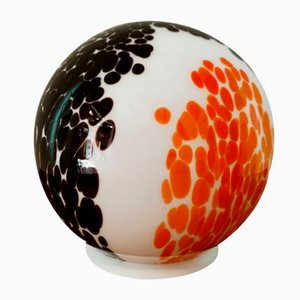 White Orange Black White Sphere Table Lamp