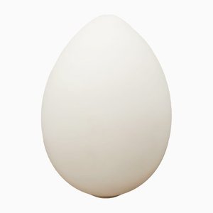 Weiße Murano Egg Tischlampe