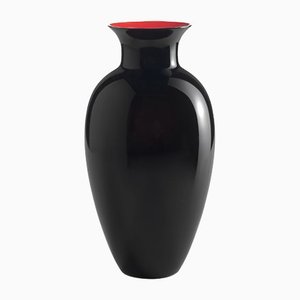 Mittelgroße schwarze Antares N.1 Vase von Nason Moretti