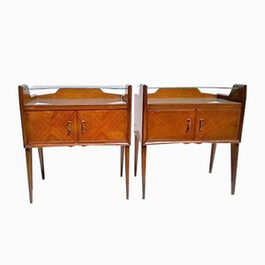 Comodini vintage in teak di Paolo Buffa, anni '40, set di 2