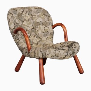Mid-Century Danish Clam Chair Attributed to Arnold Madsen