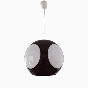 Space Age Brown Ufo Ceiling Lamp attributed to Luigi Colani