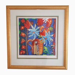 Flowers, Watercolor on Paper, Framed