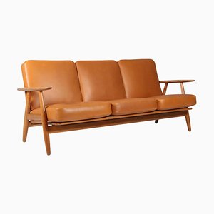 Three-Seat Model 240 Sofa in Oak by Hans J. Wegner for Getama