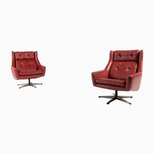 Danish Mid-Century Modern Lounge Chairs from Edmund Jorgensen, 1960s, Set of 2