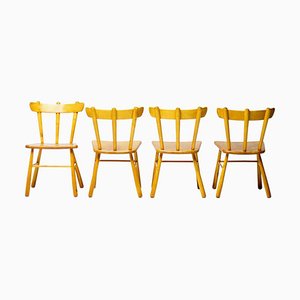 Dänische Stühle aus Massiver Birke, 4er Set
