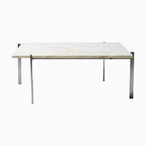 PK61 Coffee Table in White Marble by Poul Kjærholm