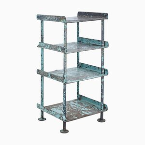 Industrial Painted Shelving Stand, 1920s