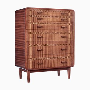 Mid-Century Scandinavian Chest of Drawes in Mahogany