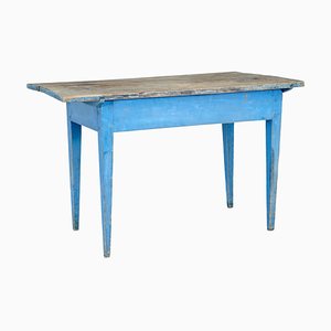 Antique Rustic Painted Side Table in Pine