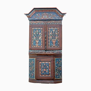 Swedish Traditional Rustic Painted Pine Cupboard