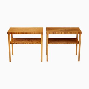 Swedish Occasional Tables in Birch, 1960s, Set of 2