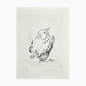 Giselle Halff, Pigeon, Original Etching, Mid-20th-Century