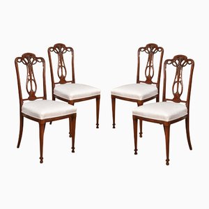 Walnut Side Chairs, Set of 4