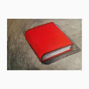 Alexander Sandro Antadze, The Red Book, 2021, acrílico sobre lienzo