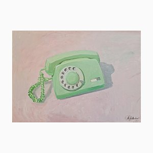 Alexander Sandro Antadze, Grand Mothers Phone, 2021, Acrylic on Canvas