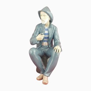 Old Fisherman Sailor Smoking Pipe Figurine from Lladro