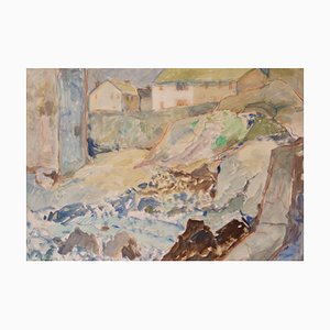 Muriel Archer, St Ives, Late 20th-Century, Watercolor on Canvas, Framed