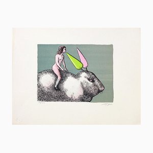 Roland Topor, The Rabbit, 1973, Lithographie