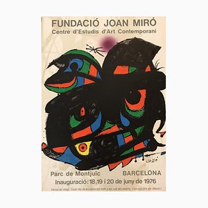 Poster litografico Joan Miro, Barcellona, 1976