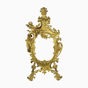 Neoclassical Gilt Bronze Picture Frame with Cherub, France, 1800s