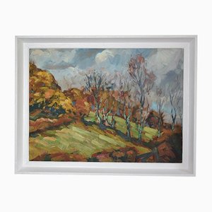Bob Vigg, Landscape Painting, Oil on Board, Framed