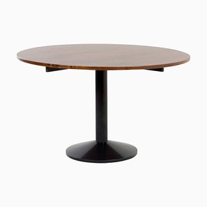 Runder TL30 Tisch aus Metall & Holz von Franco Albini für Poggi, 1950er