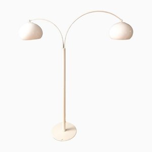 Vintage Space Age White Double Arc Mushroom Floor Lamp from Dijkstra Lampen