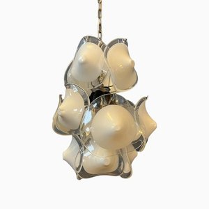 Vintage Glass Chandelier in the style of Gino Vistosi