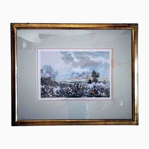Carle Vernet, Napoleonic Battle in San Giorgio, Mantua, Hand-Colored Etching, Framed