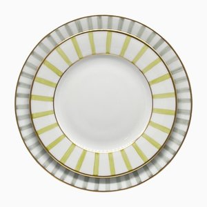 Hand Painted Striped Bea Collection Fruit Plate by Dalwin Designs