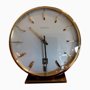 Horloge de Table Vintage en Laiton, Allemagne, 1960s