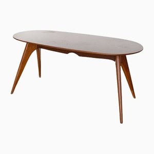 Oval Wooden Dining Table by Ico & Luisa Parisi for Brothers Rizzi, 1960s