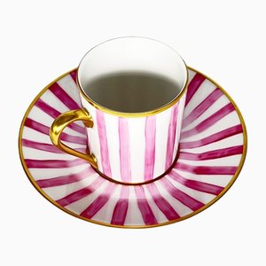 Hand Painted Striped Bea Collection Coffee Set by Dalwin Designs