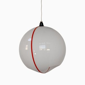 Italian Space Age Style Plastic Suspension Lamp, 1970s