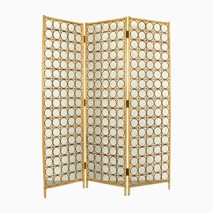 Mid-Century Bamboo and Rattan Room Divider