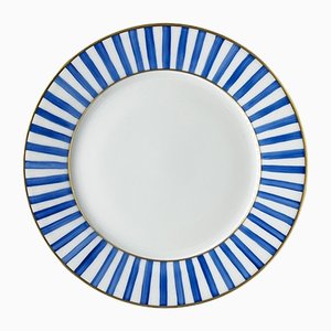 Hand Painted Striped Bea Collection Plate III by Dalwin Designs
