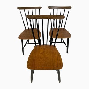 Vintage Danish Spindle Back Chairs from Billund Traevarefabrik, 1960s, Set of 3