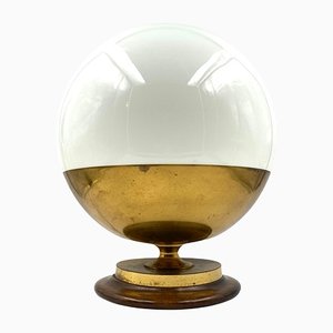 Lámpara de mesa Mid-Century esférica de cristal de Murano de Mazzega, Italy, años 60