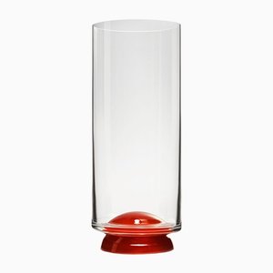 Dot Red Flute Glass by Nason Moretti