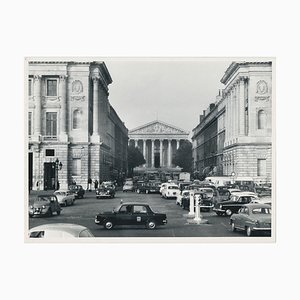 Coches, años 50, fotografía en blanco y negro