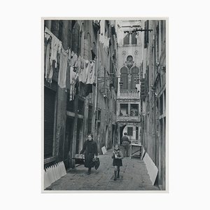 Fotografia in bianco e nero di Venezia, anni '50