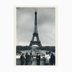 Eiffel Tower, 1950s, Black and White Photograph