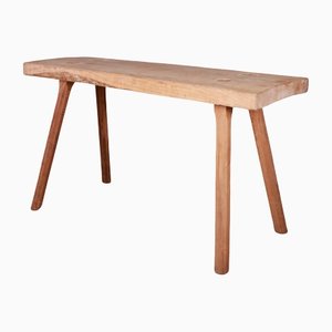 French Sycamore and Elm Trestle Table