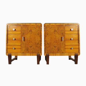 Art Deco Bedside Tables, 1960s, Set of 2