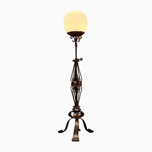 Arts and Crafts Wrought Iron Floor Lamp