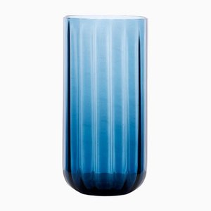 Tall Blue Blow Bowl Vase by Nason Moretti